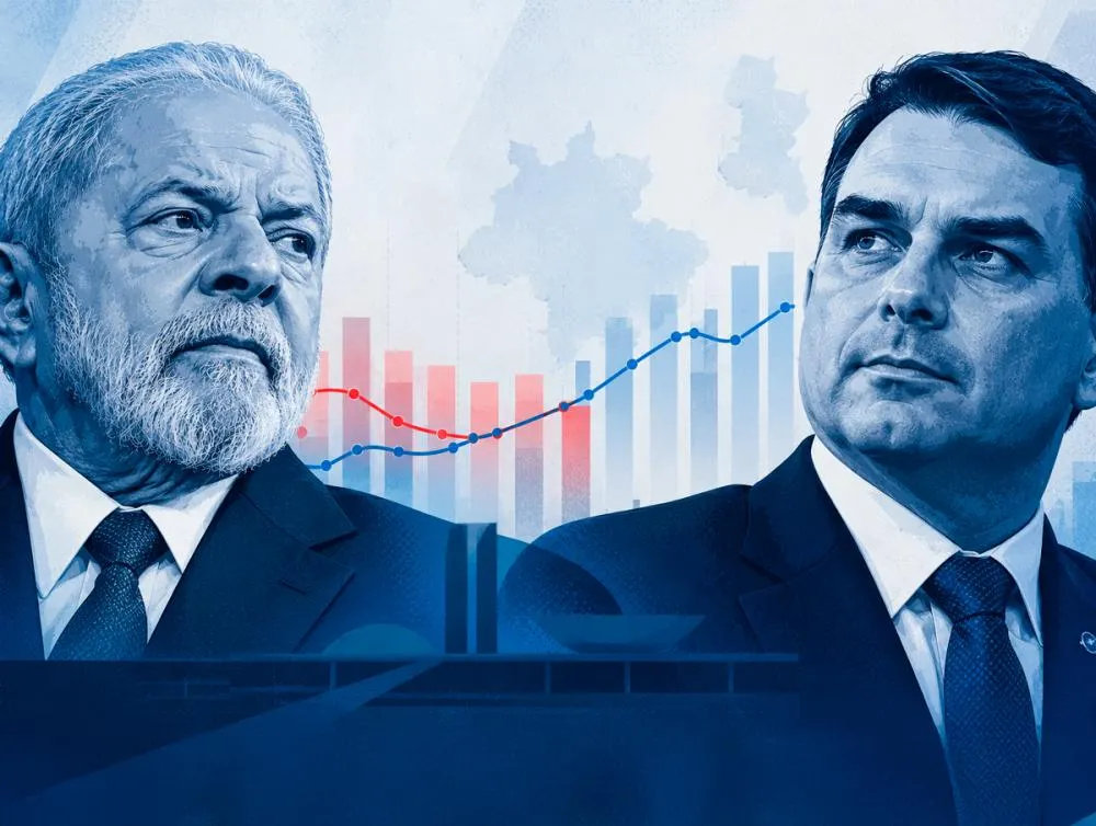 Imagem da matéria: Saiba como estão Flávio Bolsonaro e Lula nas pesquisas a 7 dias do 2º turno